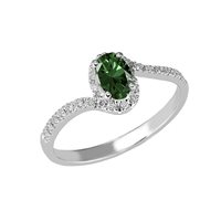 Anello Gazzola Donna in Oro bianco Smeraldo 0.60 Ct S-CSFROQ1740E-NG - S-CSFROQ1740E-NG